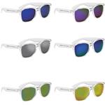 GH6207 Crystalline Mirrored Malibu Sunglasses With Custom Imprint